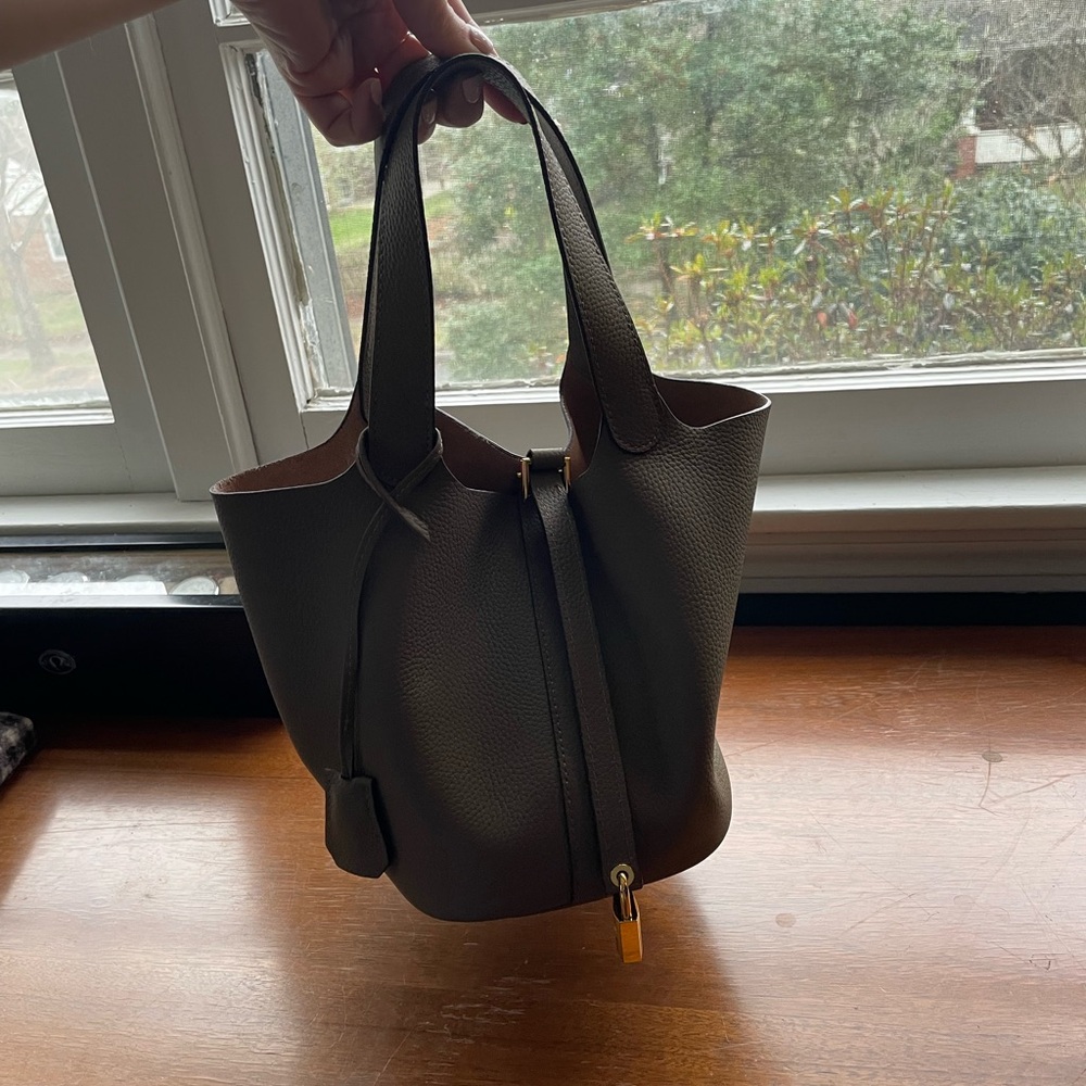 Real Leather Bucket Bag